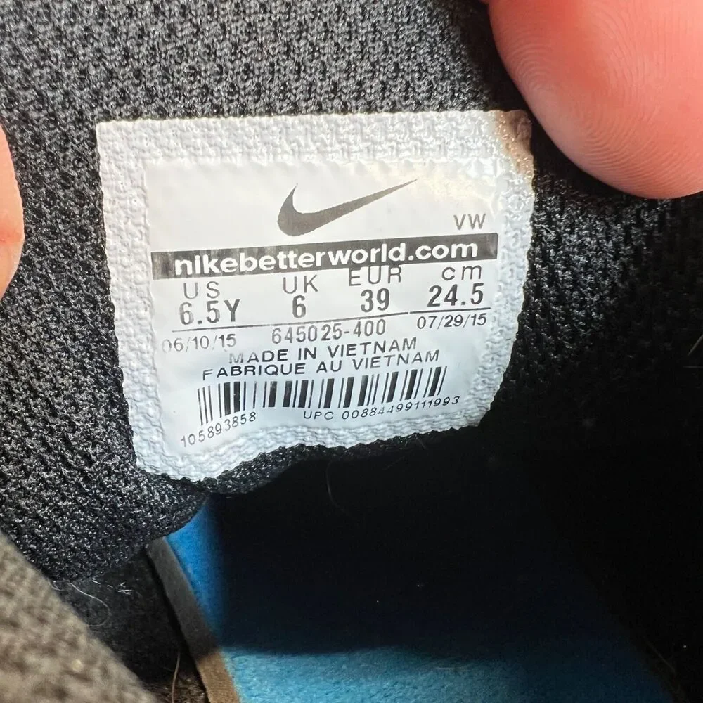 Nike Boys‎ Mogan Mid 2 SB 645025-400 Blue Black Casual Shoes Sneakers Size 6.5Y